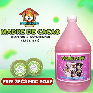 (hot)❀Madre de Cacao Shampoo & Conditioner with Guava Extract - Baby Powder Scent 1 Gallon Pink nti