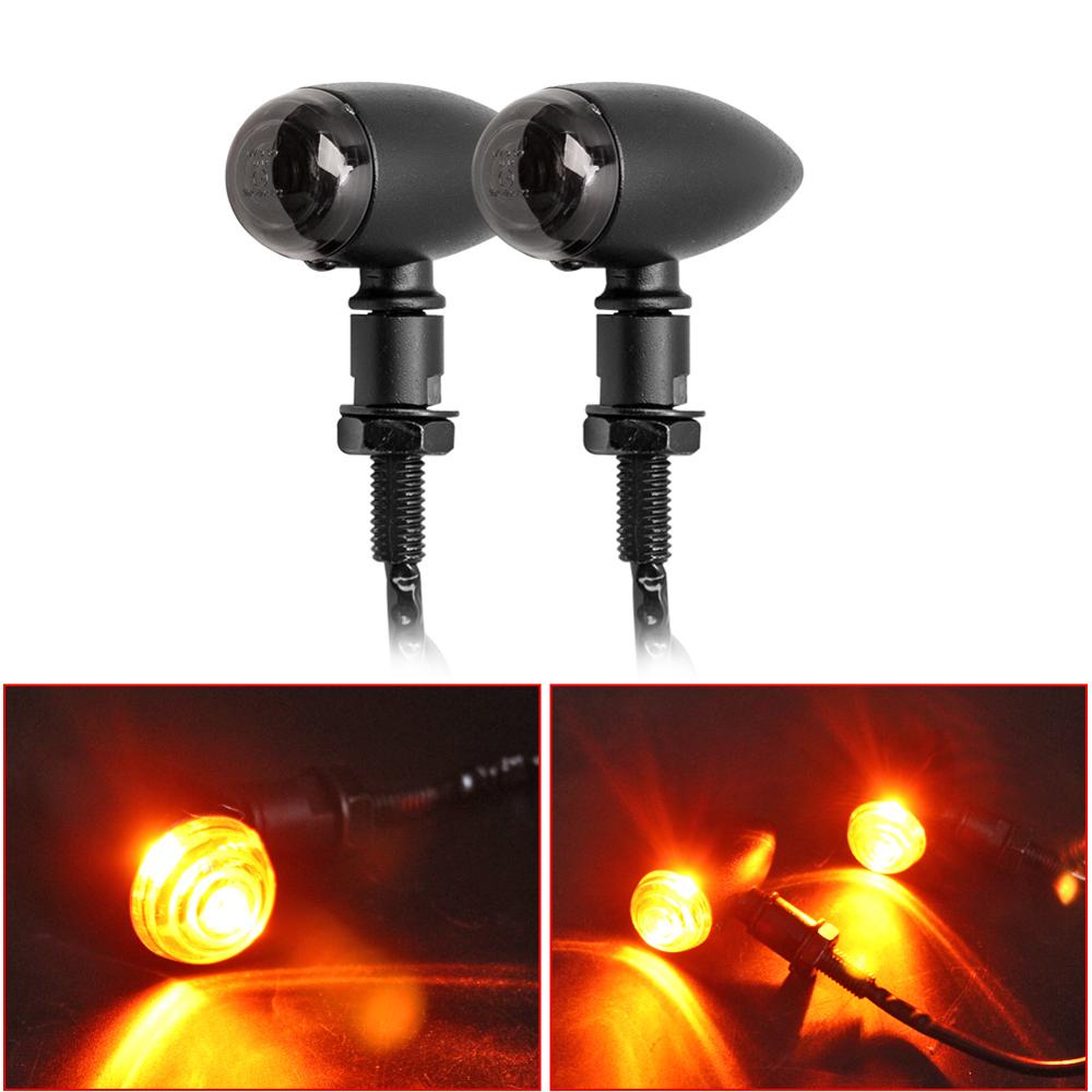 Motorcycle Retro Cafe Racer Bullet Turn Signals Indicators Blinker