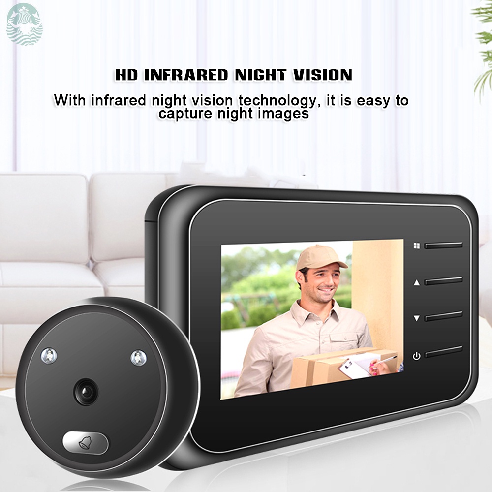 Doorbell with Auto-Recording Video-Eye Camera Peephole Electronic Ring ...