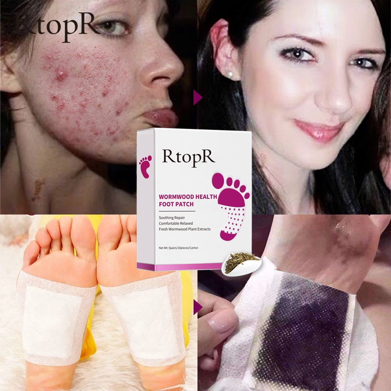 RtopR 1 Box Wormwood Health Body Detox Foot Patch Effective Improve Sleep Quality 10g Shopee