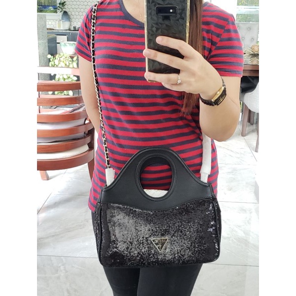 Guess Delon Black shine Bag Shopee Philippines