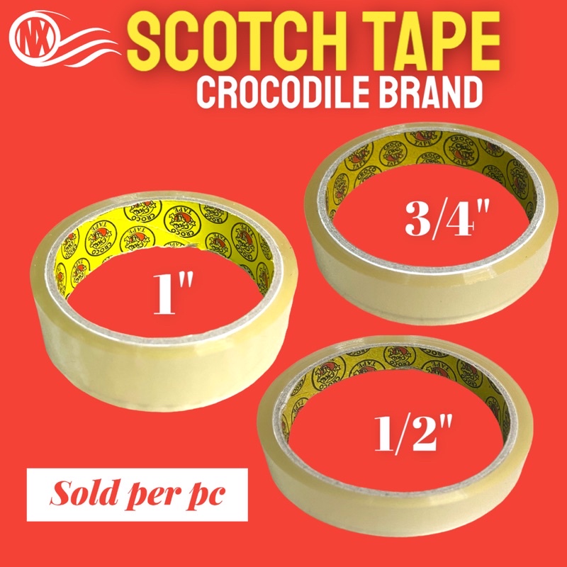 Scotch Tape (1/2,3/4,1") Crocodile Brand X Sold per Pc Shopee Philippines