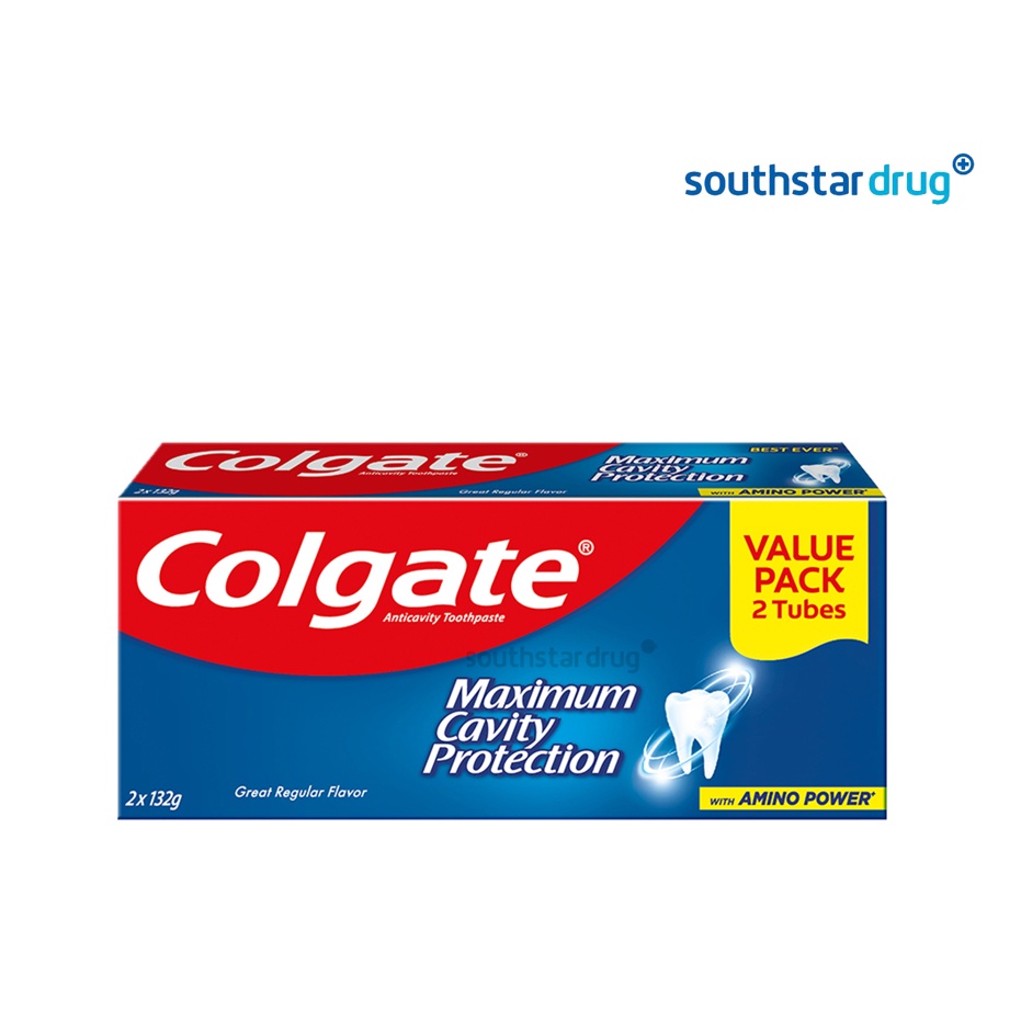 Colgate Maximum Cavity Protection Value Pack 2x132g Toothpaste | Shopee ...