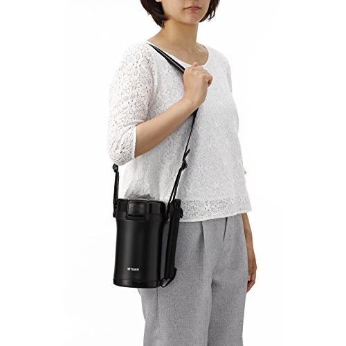 TIGER LWU-A202-KM Magic bottle Keep warm lunch box stainless jar Bowl approximately 4 Cup points black