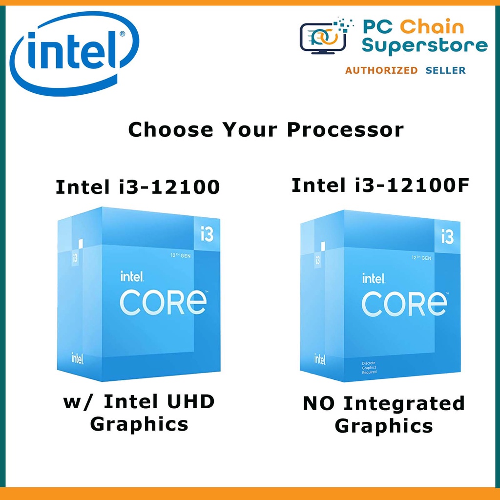 Intel i312100F / i312100 i3 12th Gen LGA1700 Processor + Gigabyte