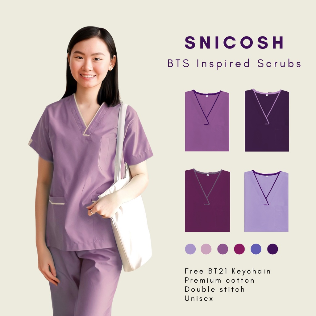 Snicosh Premium Cotton Scrub Suit Set Essential Collection Shopee Philippines 8229