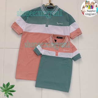 unisex kids polo shirt Tricolor fashion stretch cotton /for 1 year to 14 years/7 colors/DKK #9