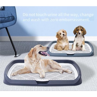 Extra large flat dog toilet with column grid format and removable and washable enclosure dog toilet