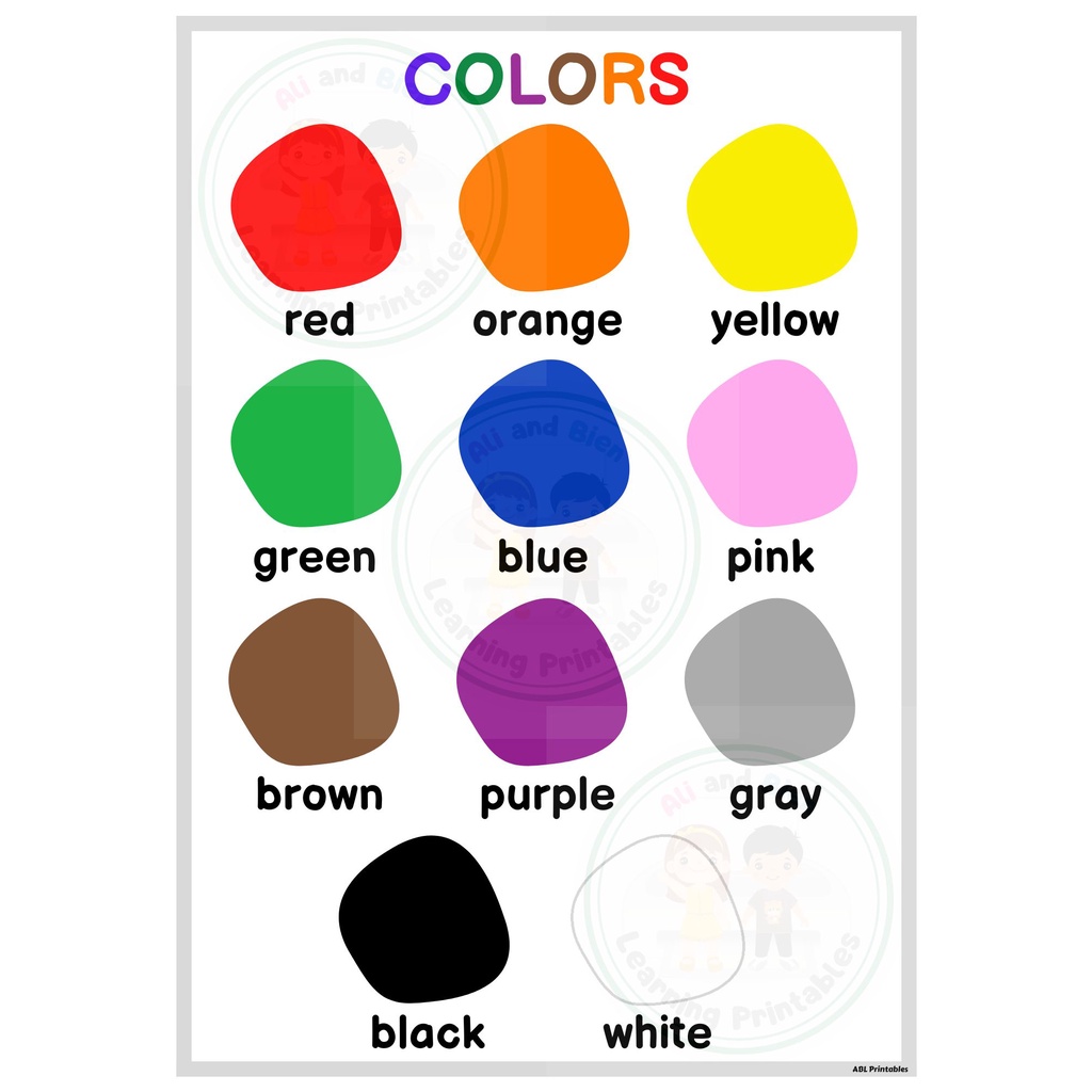 Laminated Colors Chart | Shopee Philippines