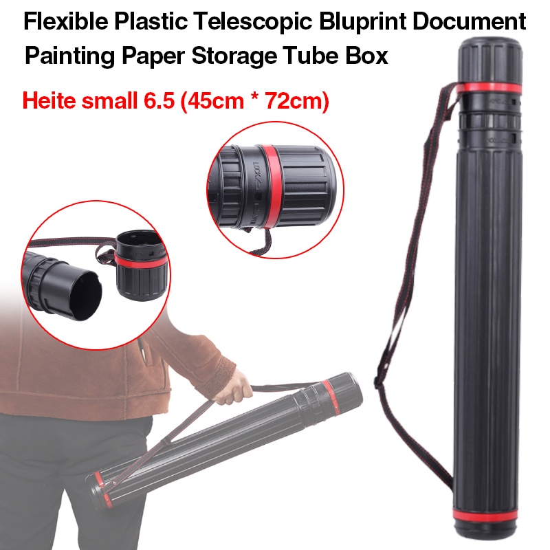 Flexible Plastic Telescopic Bluprint Document Painting Paper Storage