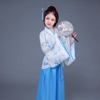 New Style Children's Costume Tang Girls' Fairy Clothing Performance Ancient Princess Guzheng Hanfu Imperial Concubine #5