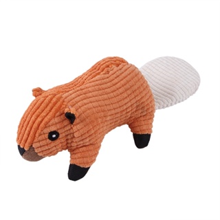 Pet Dog Plush Animal Chewing Toy Wear-resistant Squeak Cute Bear Fox Toys #5
