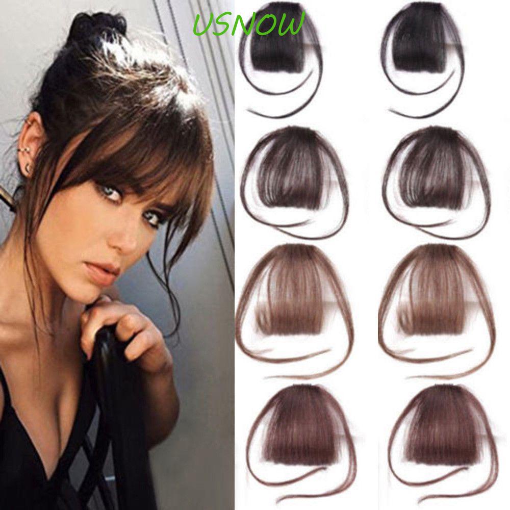 USNOW Air Bangs Two Side Bangs Clip In Bangs for Women Hair Extension Hair  Styling Fringe Hairpieces | Shopee Philippines