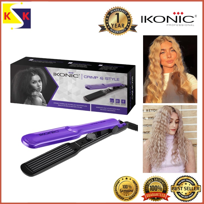 IKONIC PROFESSIONAL Crimp & Style Hair Crimper (Purple & Black