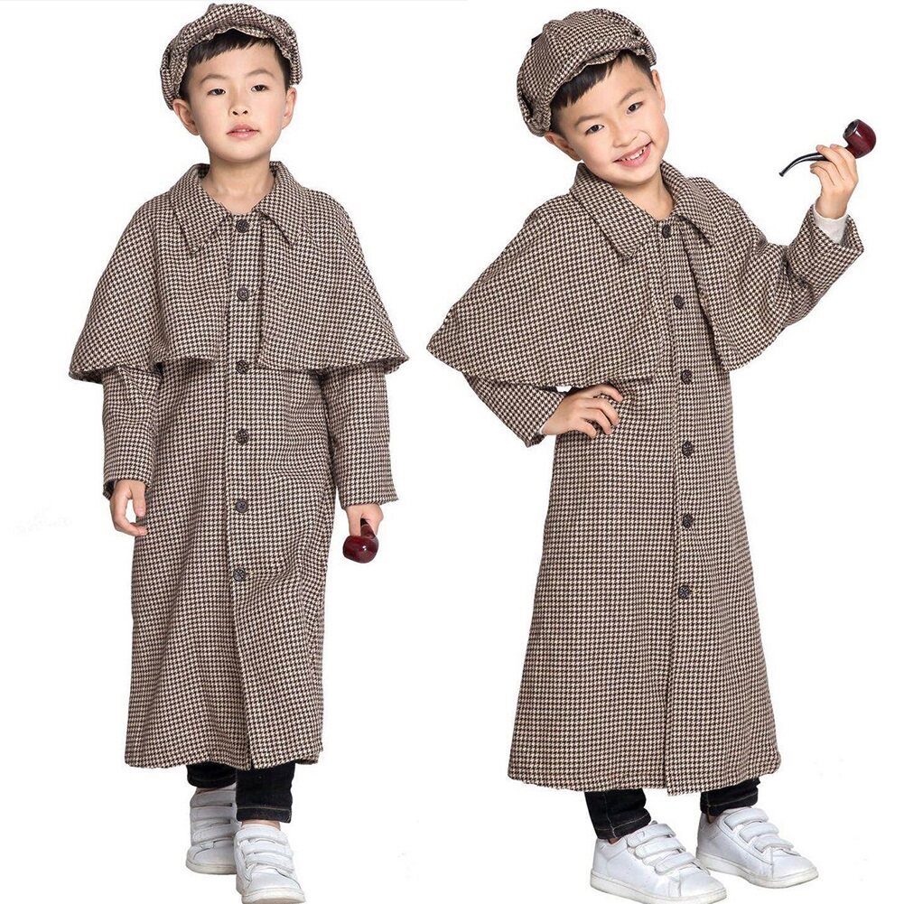 Kids Holmes Costumes Halloween Detective Career Day Outfit Party Formal  Gentleman Suit With Hat | Shopee Philippines
