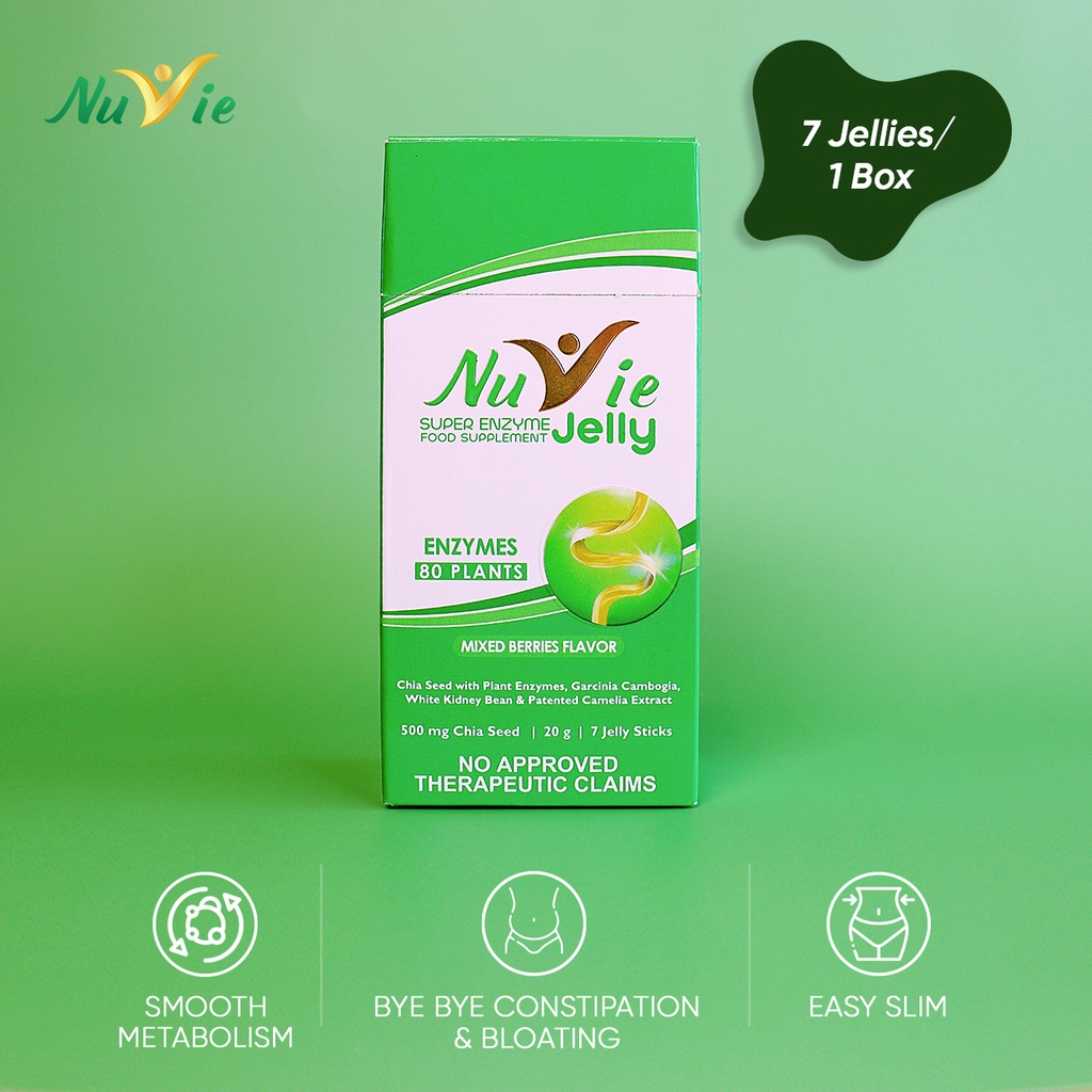 NuVie Super Enzyme Jelly (7 Days) for Easy Detox, Digestion, Metabolism