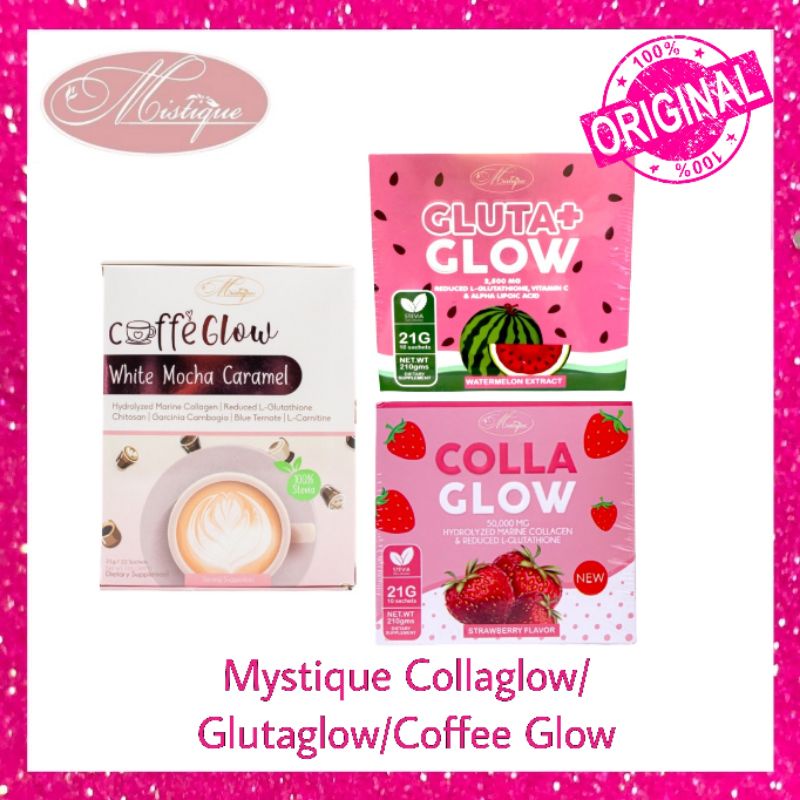 COLLA GLOW/ GLUTA GLOW/ COFFEE GLOW Collagen Powder Drink LEGIT Onhand ...