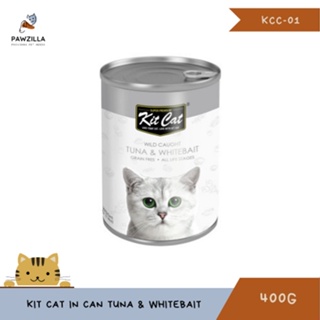 Kit Cat Atlantic Tuna With Whitebait Canned Cat Food 400g
