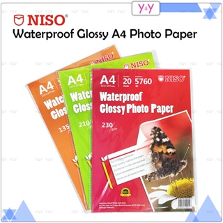 Niso Waterproof A4 Glossy Photo Paper / Photo Inkjet Printing Paper / Glossy Photo Paper / Drawing Paper / Glossy Paper