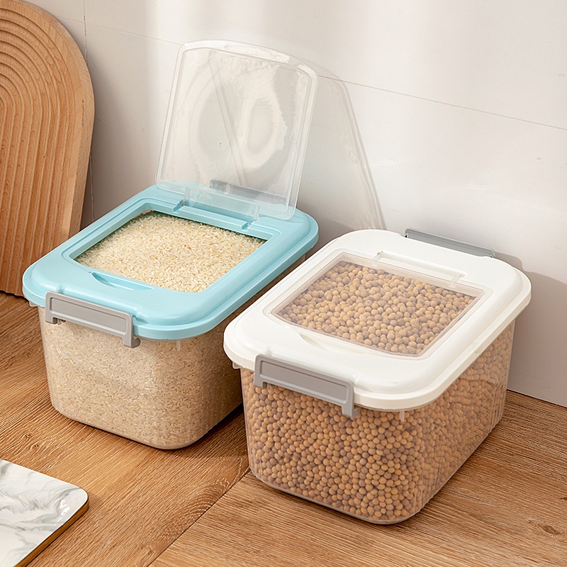 Dry Food Storage Container with Scooper Kitchen Storage Bins for Rice
