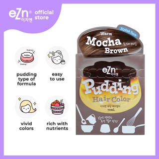 eZn Pudding Hair Color Warm Mocha Brown (70 ml) - Self Hair Dye DIY Kit Made in Korea #3
