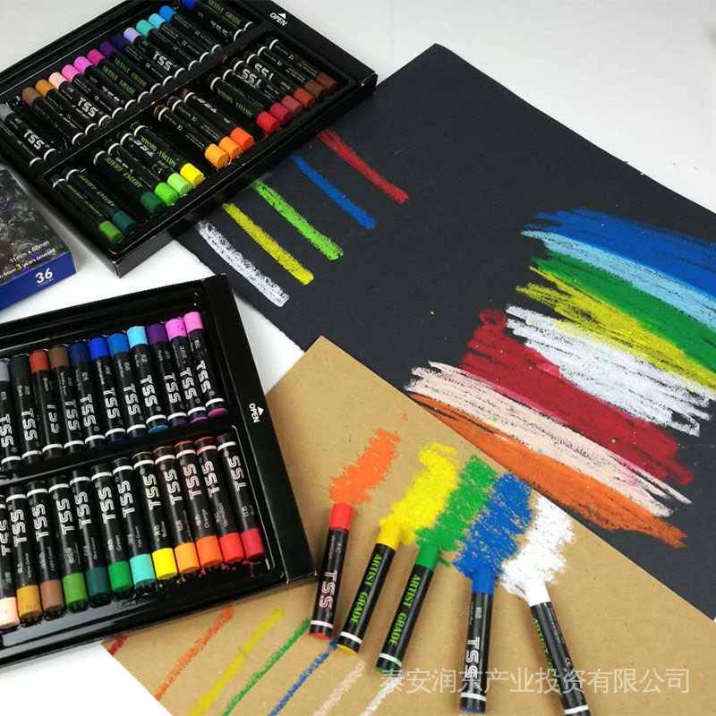 TSS Color Oil Pastels 24 Colors Monochrome Package Environmental Single Artist-Level Safe Non-Toxic