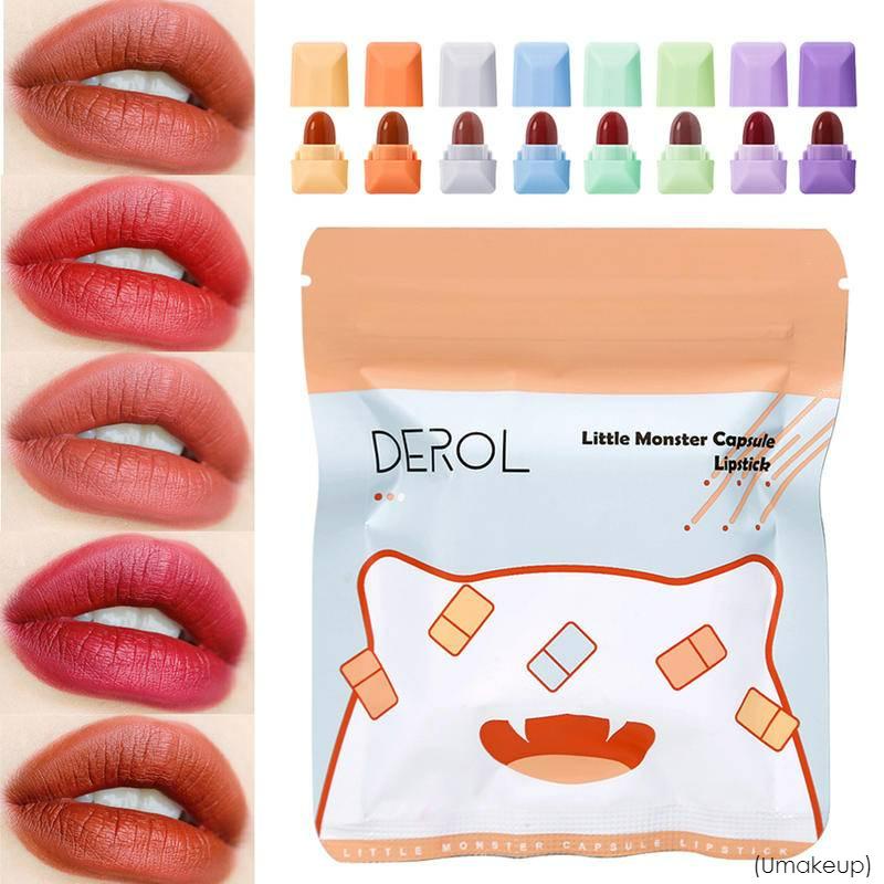 8 Stks/set DEROL Candy Matte Lipstick Mini Matte Lippenstift Set
