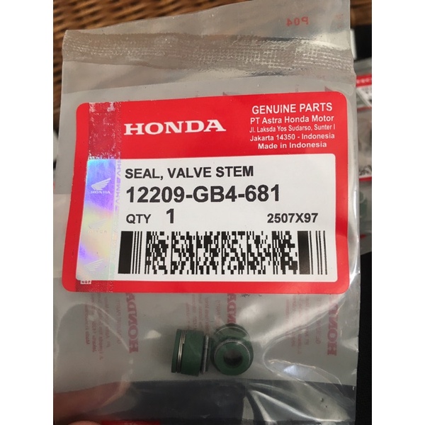 Honda Genuine Valve Seal for Click 125 / Beat / Wave / Xrm | Shopee ...