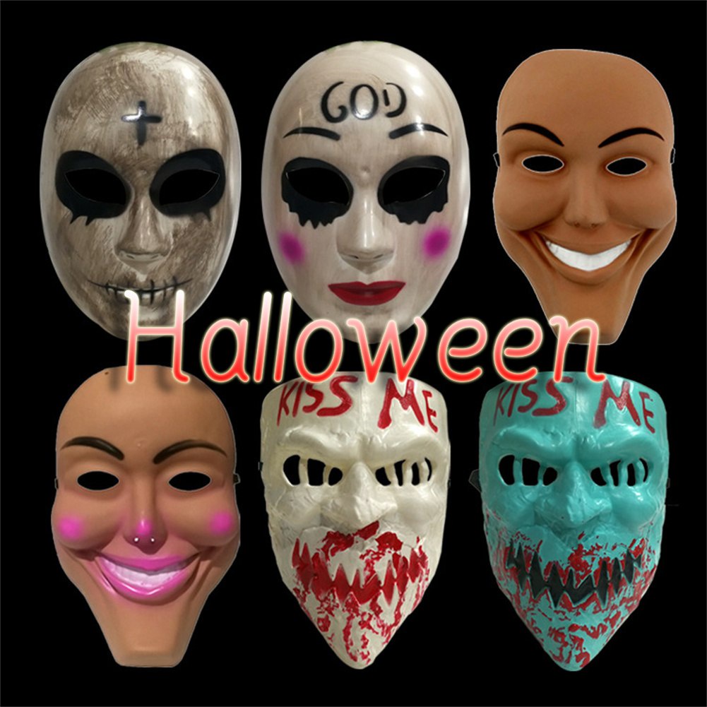 26 Colors New Halloween Mask Smiley Horror Mask Human Removal Plan Mask