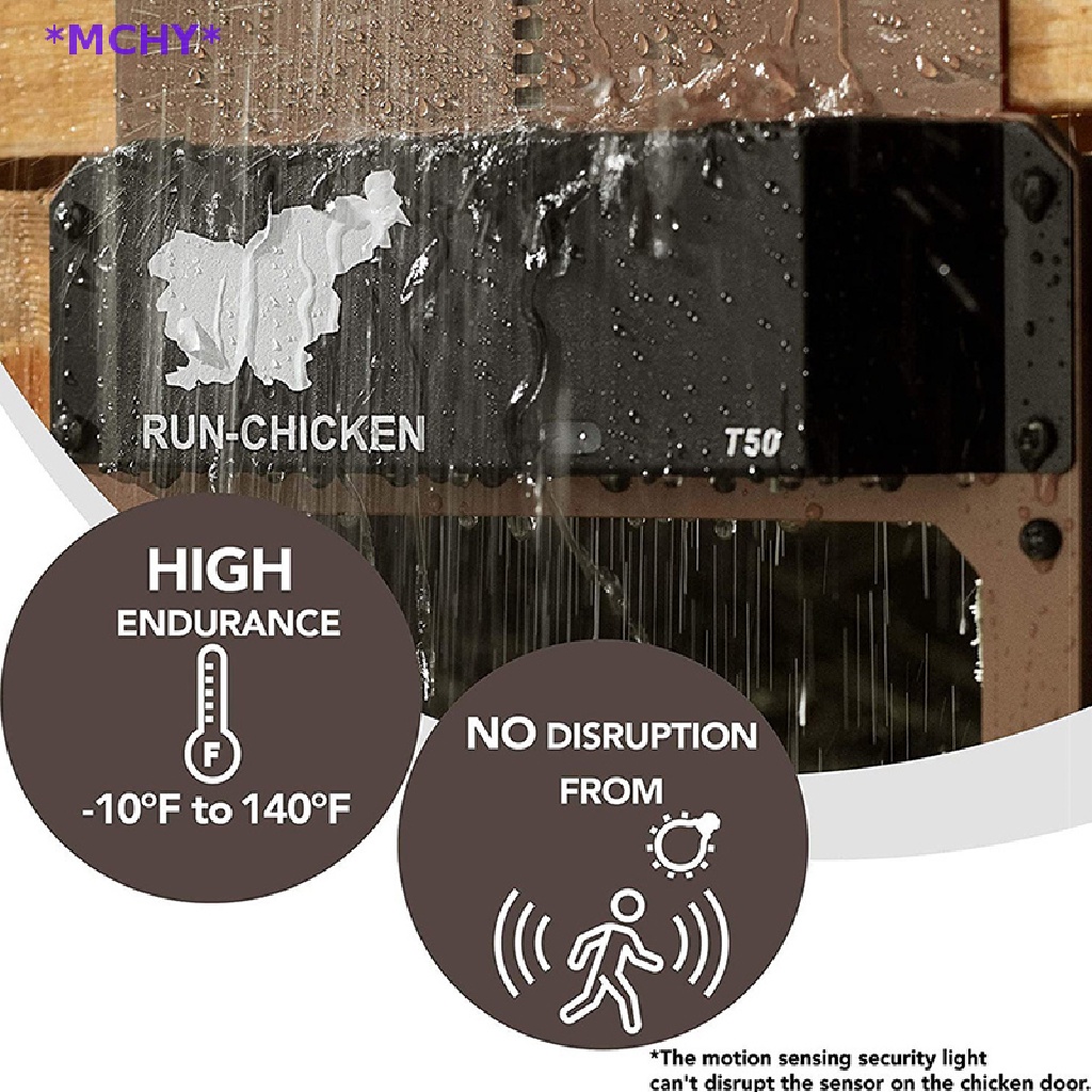 MCHY> Automatic Chicken Coop Door Light Sense Door Opener Poultry Garden Chicken Duck Door Opener Chicken House Pet Door new
