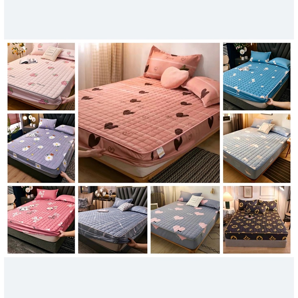 Janie //Mattress Protector Nonslip Fitted Sheet Cadar Plain Pure