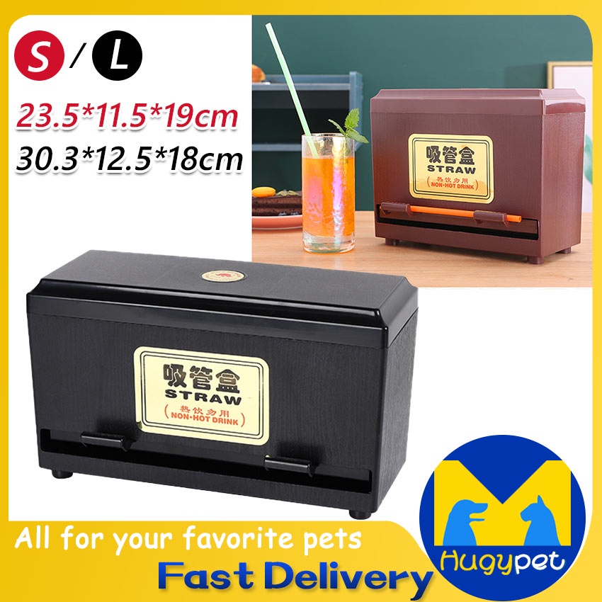 Straw Dispenser Pressing Type Straw Box Straw Storage Box Straw