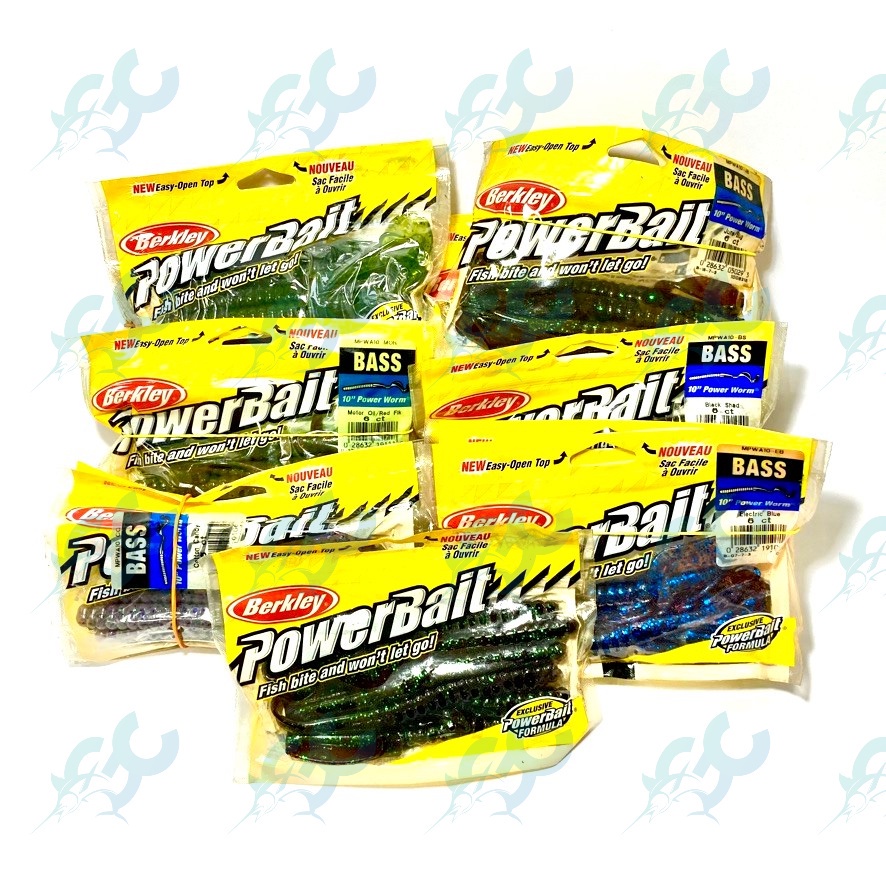 Berkley 10" Power Bait for Bass Soft Bait Worms 10 inches Shopee