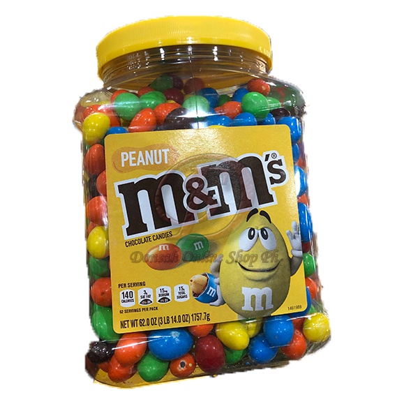 M&ms Peanut Chocolate Candies 62oz 1757.7g 1 Jar 