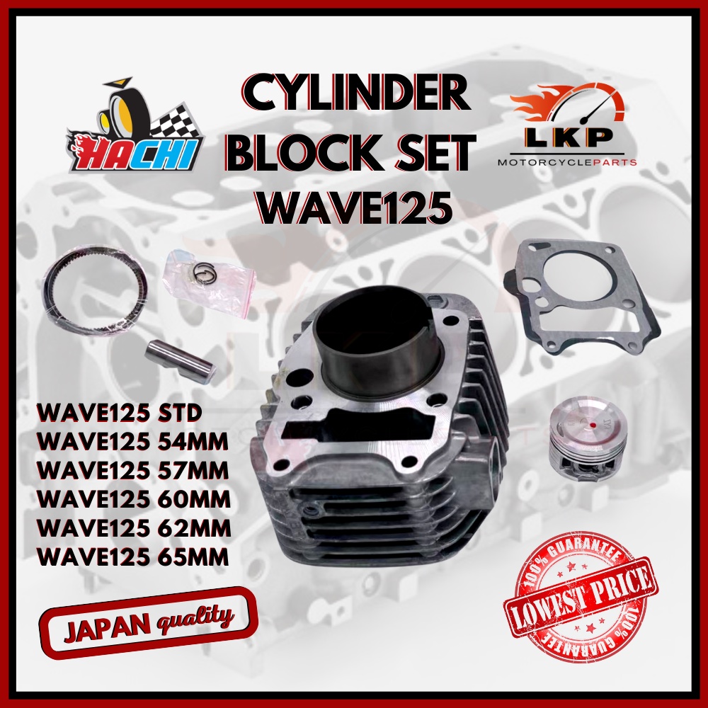HACHI CYLINDER BLOCK SET XRM125/WAVE125 STD /54MM/57MM/60MM/62MM/65MM ...