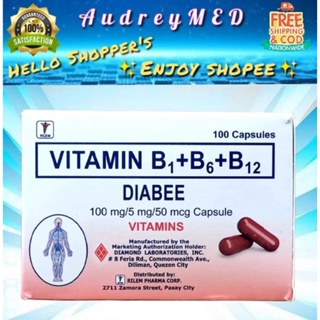 DIABEE Vitamin B-Complex 100 Capsules ~ 100 Tablets