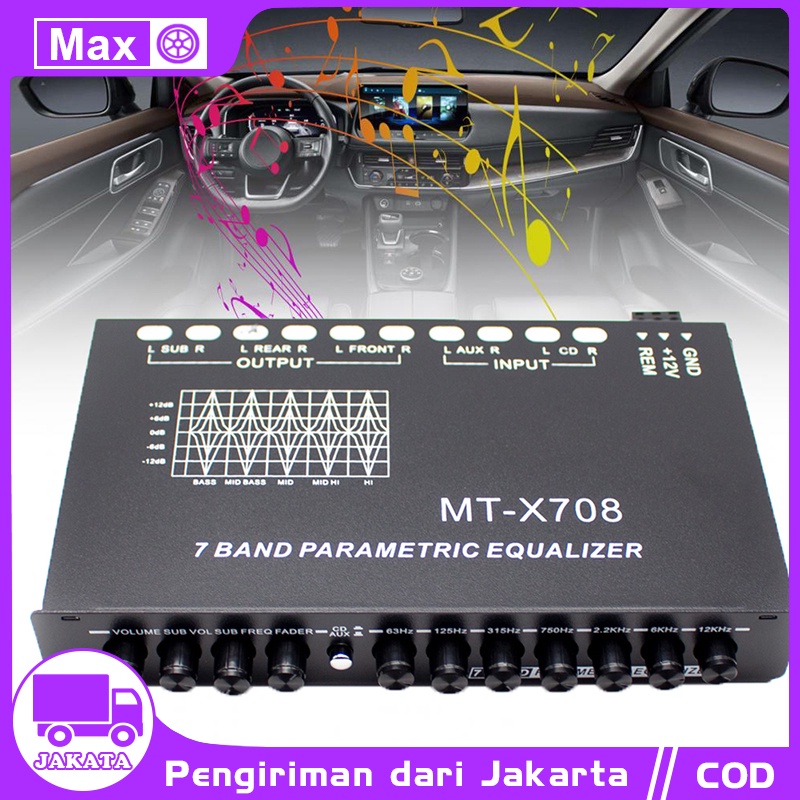Parametric Equalizer 7 Bands Sorround Sound Parametric Equalizer Car