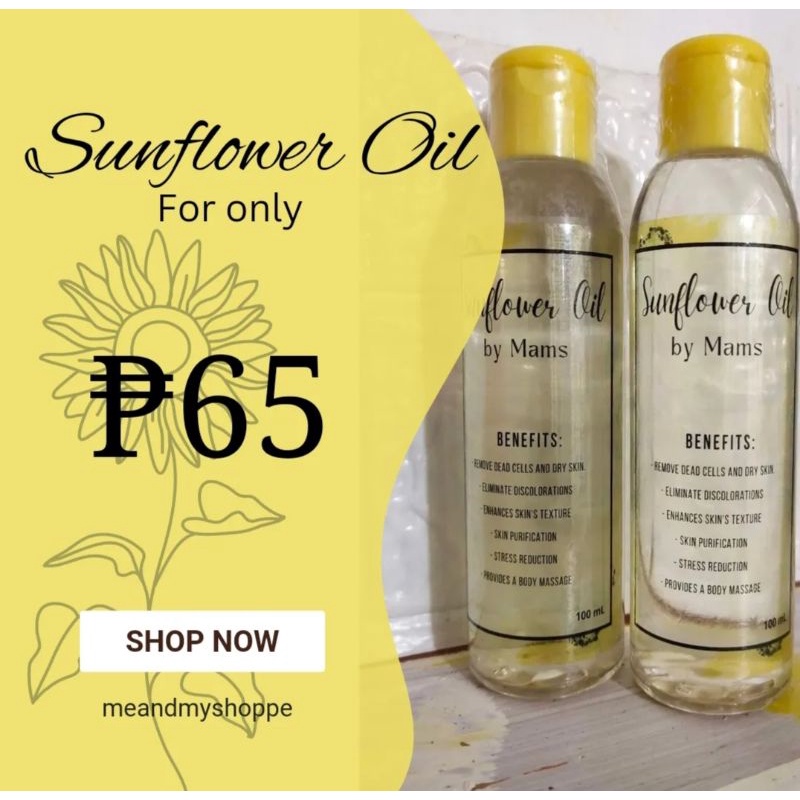 Mams Sunflower Oil Cosmetics Grade 100ml Shopee Philippines