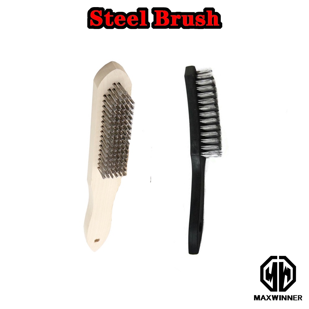 MAXWINNER Steel Brush Copper Wire Brush for Bakal with Handle Soft or