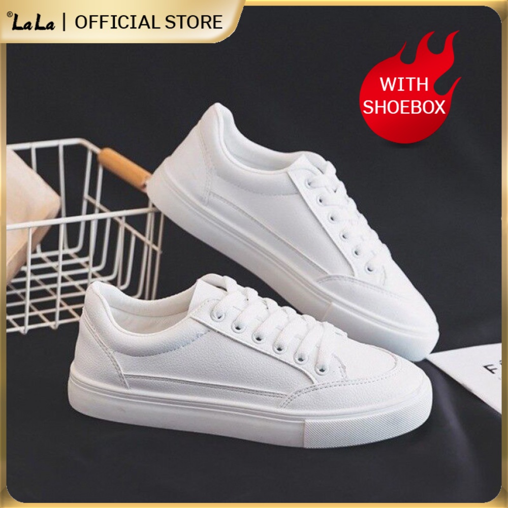 【LaLa】New korean fashion low cut White sneakers shoes for women ...