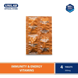 Unilab Enervon C Multivitamins for Adults 4 Tablets - For Everyday Energy and Immunity