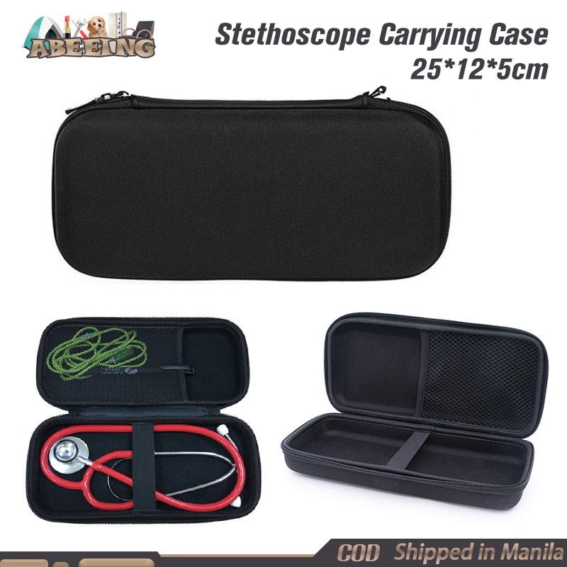 EVA Stethoscope Case Bag Black Portable Stethoscope Hard Carrying Case