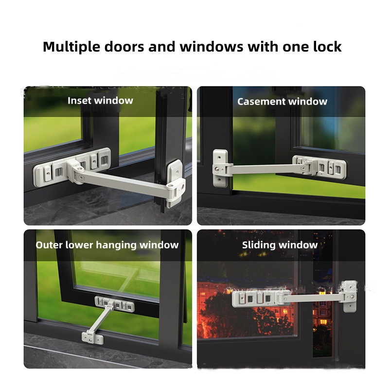 Window safety lock Baby sliding door and window limit fastener Anti opening window lock catch High rise child protection Anti falling building