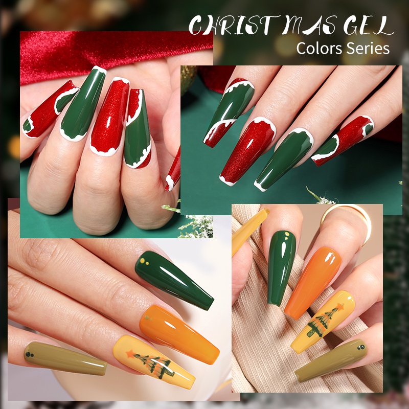 Born Pretty Nail Gel Polish Christmas Color Red Green Varnish Uv Led Soak  Off New Year Nails 10ml | Shopee Philippines