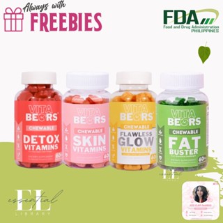 VITABEARS Hair Nails Skin Flawless Vitamins Fat Buster Detox Chewable Gummies Hair Falls goli