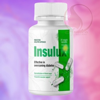 100% Organic INSULUX 20 Capsules Diabetic Support | Regulate Blood Sugar Level | Insulin Support