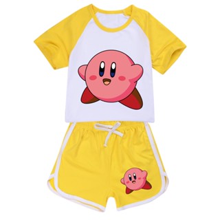 Kirby Girls Cartoon Printed T-shirt Fashion Hot Sale Casual Fashion Kids Shorts Home Wear Summer New Sports Set #9