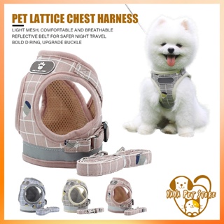 Pet Collar Soft Mesh Padded Dog Harness With Leash Reflective Vest Chest Strap Breathable