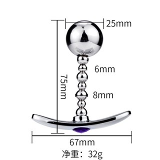 Metal Smooth Anal Beads G-spot Prostate Stimulator Vagina Butt Plug Orgasm Anal Balls Porn Gay Sex T #9