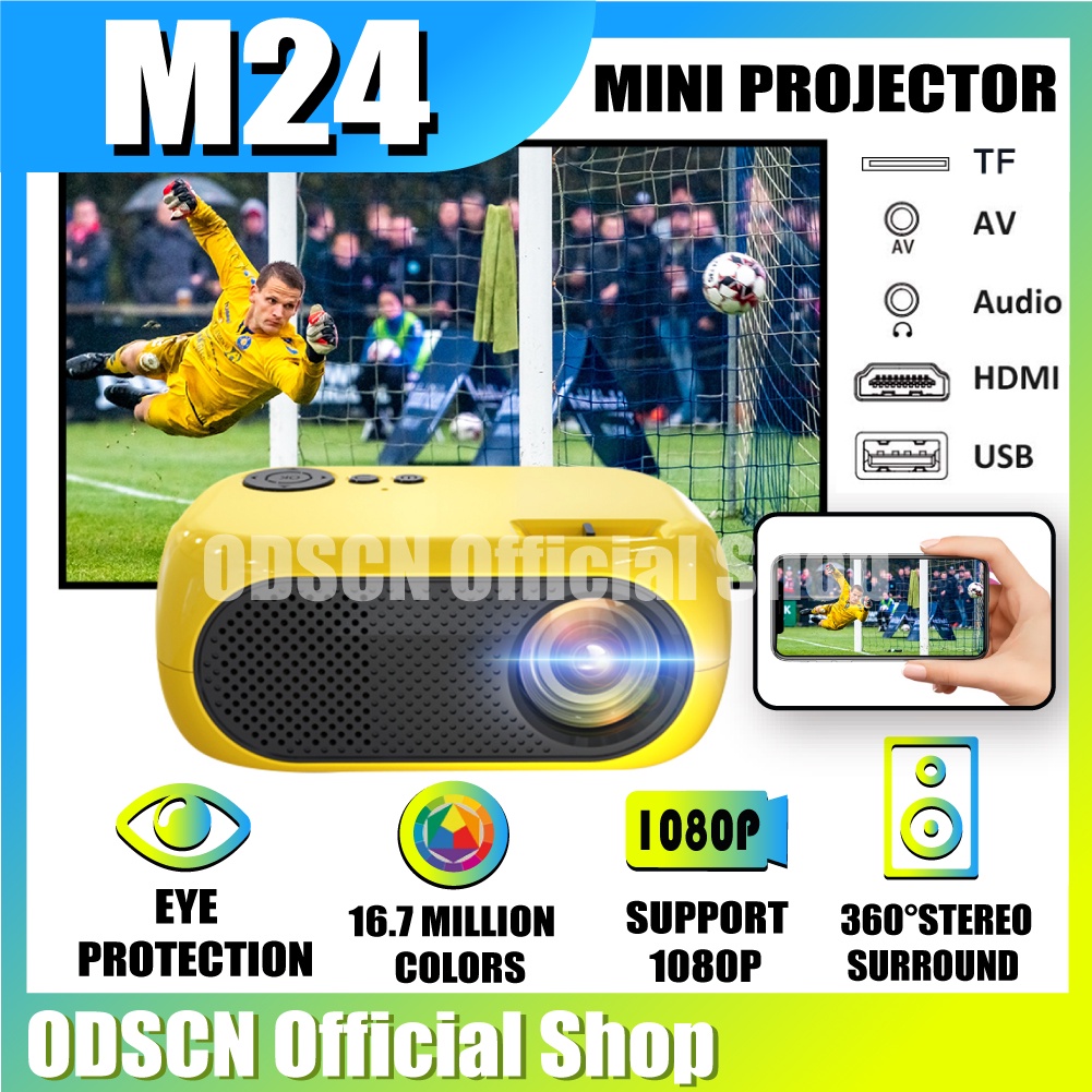 ODSCN M24 Mini projector HD 1080P Home Theater outdoor Portable Android